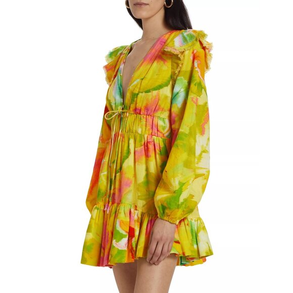 Hemant & Nandita Floral Linen-Cotton Mini Dress - Picture 4 of 9